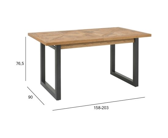 Pusdienu galds INDUS 158/203x90xH76,5cm