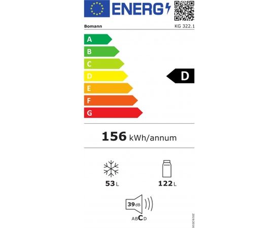 Ledusskapis Bomann KG322.1B black