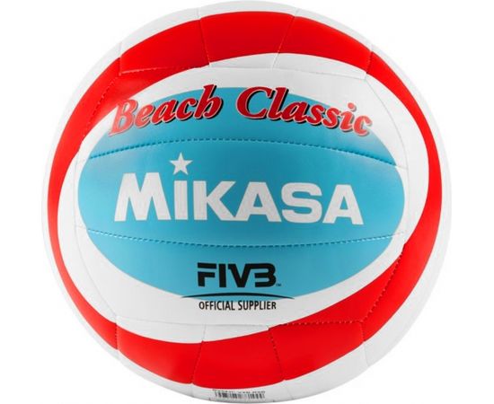Piłka siatkowa plażowa Mikasa Beach Classic biało-czerwono-niebieska BV543C-VXB-RSB / 5