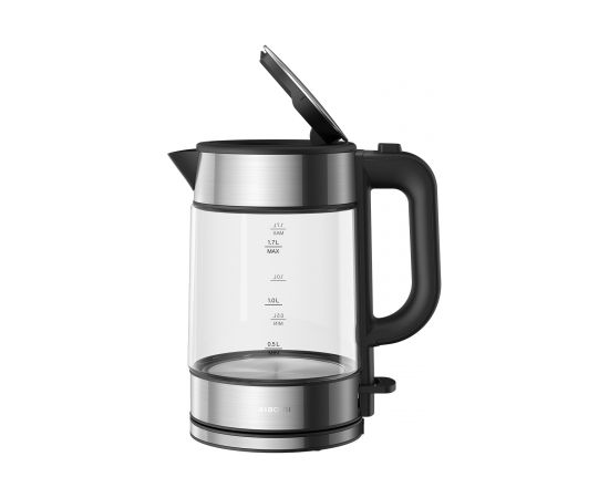 Xiaomi Electric Glass Kettle EU Electric, 2200 W, 1.7 L, Glass, 360° rotational base, Black Stainles