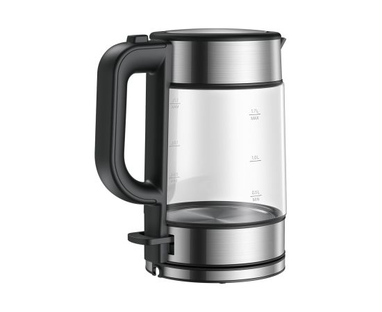 Xiaomi Electric Glass Kettle EU Electric, 2200 W, 1.7 L, Glass, 360° rotational base, Black Stainles