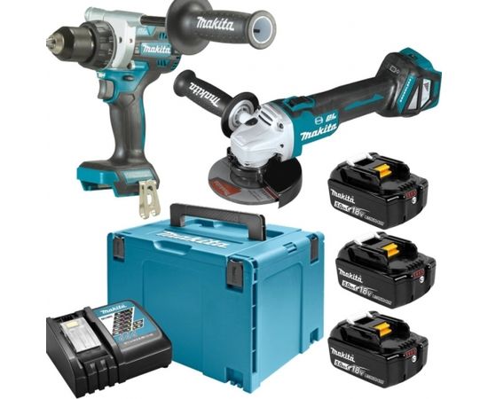 Makita DLX2431TJ (DDF486+DGA513); 18 V; 3x5,0 Ah