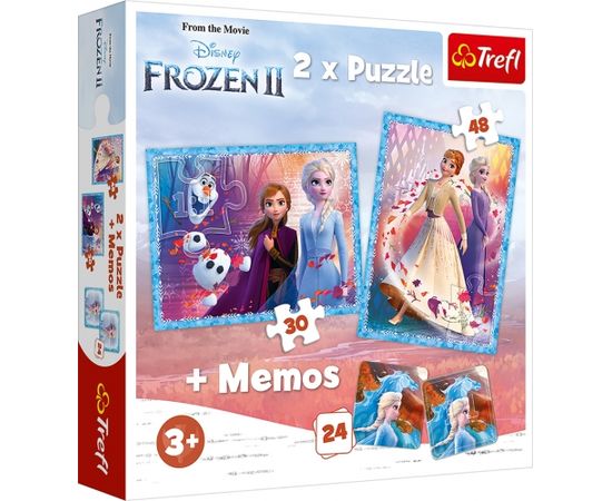 TREFL Pužļu komplekts 30+48 un Memo 24 "Frozen 2"