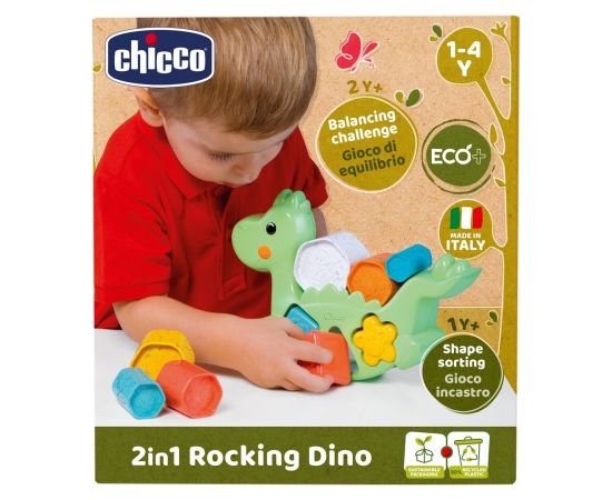 CHICCO Развивающая игрушка 2 в 1 Дино ECO