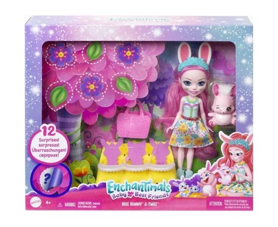 Mattel Enchantimals Baby Beast Bree Bunny & Twist Bunny Doll