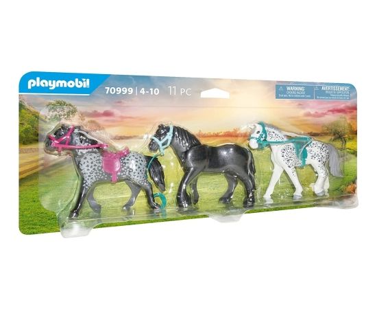 PLAYMOBIL 70999 3 horses: Friesian, Knabstrupper & Andalusian, construction toy