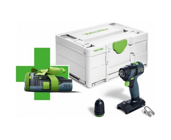 Akumulatora triecienskrūvgriezis Festool TXS 18-Basic-3,0; 18 V; (bez akumulatora un lādētāja) + Dāvanā 3,0 Ah kumulators!