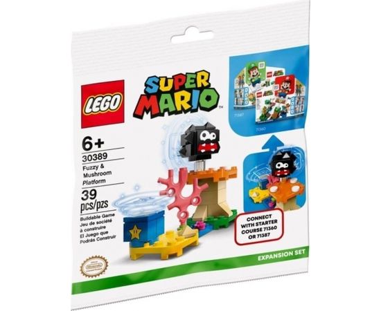 LEGO Super Mario Fuzzy i platforma z grzybem - zestaw dodatkowy (30389)