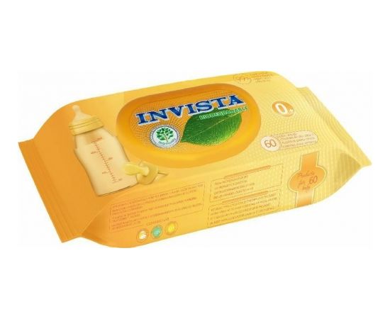 Invista Chusteczki nawilżane Biodegradowalne dla dzieci od pierwszych dni życia 60 szt.