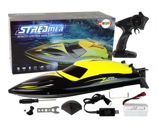 Import Leantoys Motorboat R/C 2.4G Yellow 35 KM/H