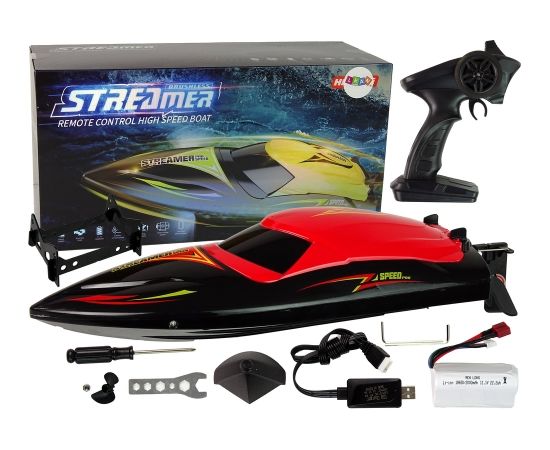 Import Leantoys Motorboat R/C 2.4G Red 35 KM/H