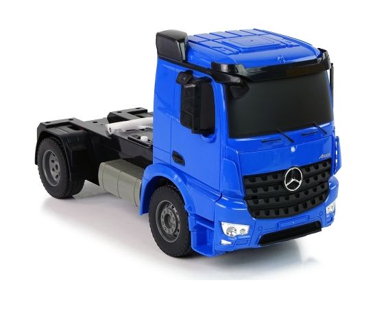 Import Leantoys Large R/C truck Mercedes Arocs Blue 1:20 Container 58 cm Long