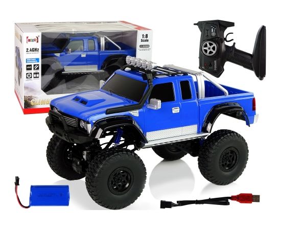 Import Leantoys Off-road Car R/C 2.4G Climbing Car 1:8 Blue 4x4