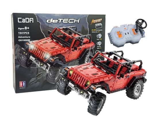 Import Leantoys Construction Blocks Auto Off-Road Remote Controlled Red 1941 Elements