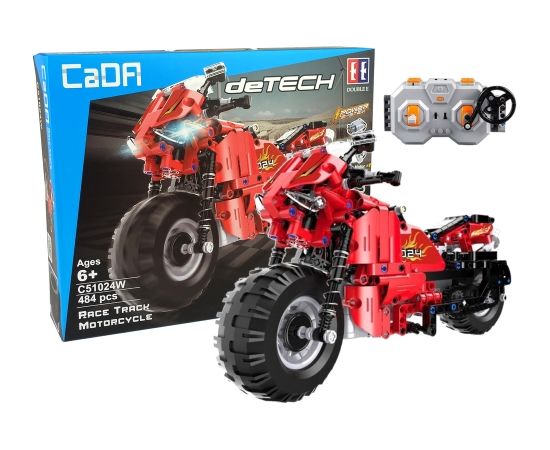 Import Leantoys CADA Building Blocks Set Remote Controlled Motorcycle 2.4G 484 pcs