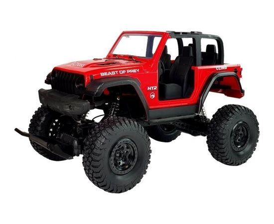 Import Leantoys Red Remote Controlled Jeep Terrain Car 2.4G Радиоуправляемые Игрушки