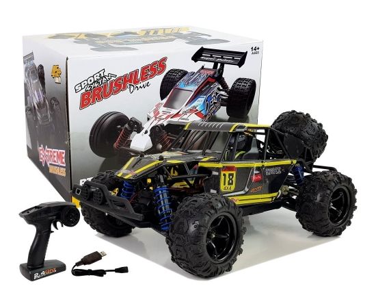 Import Leantoys Remote Controlled Off-road Buggy 1:18 Yellow ENOZE 9303E 45 km/h