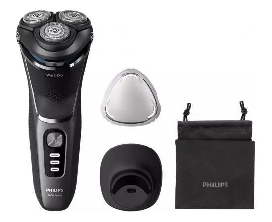 Philips Shaver Series 3000, Wet& Dry skuveklis (lādējams), melns - S3343/13