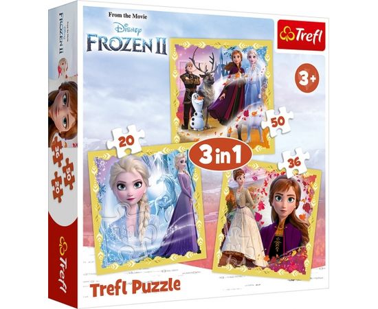 TREFL Pužļu komplekts "3 in 1" Frozen 2