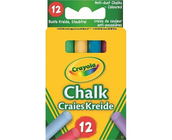 Crayola Kaļķa krītiņi krāsaini, 12 gb.