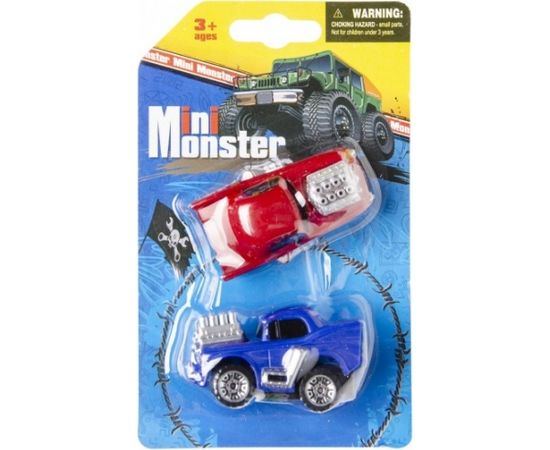 Mašīnīte Mini Monster ar vāku plastmasa dažādas FB030719