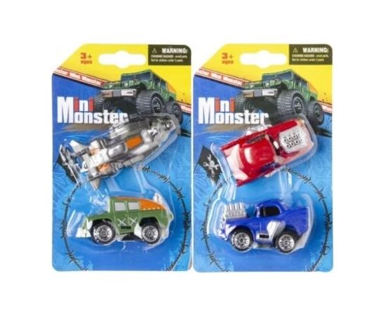 Mašīnīte Mini Monster ar vāku plastmasa dažādas FB030719