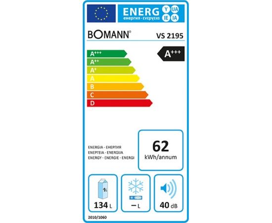 Bomann VS2195W Ledusskapis Balts 85cm