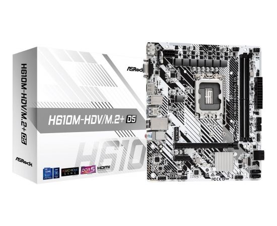 Asrock H610M-HDV/M.2+ D5 Intel H610 LGA 1700 micro ATX