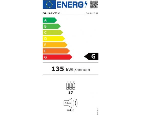 Wine cabinet Dunavox DAUF-17.58DB Винные шкафы, витрины