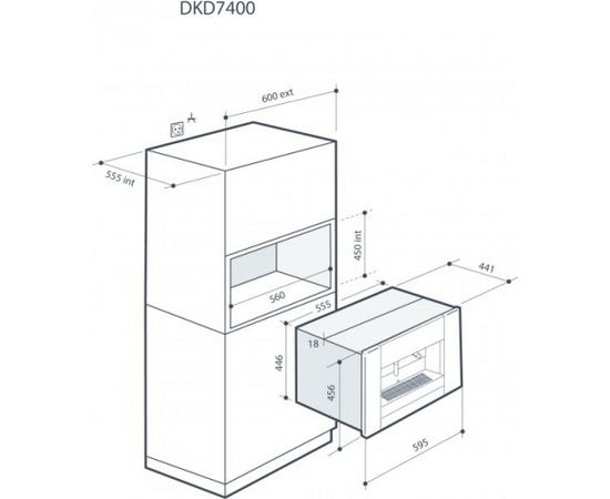 De Dietrich DKD7400X Kafijas automāts, iebūvējams