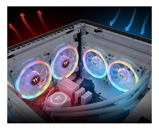 Thermaltake SWAFAN 12 RGB Radiator Fan TT Premium Edition White Computer case Air cooler 12 cm 3 pc(s)