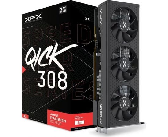 XFX Radeon RX 7600 Black Gaming Qick 308