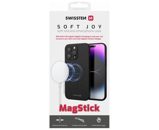 Swissten Soft Joy Magstick Case Aizmugurējais Apvalks Priekš Apple iPhone 14 Pro