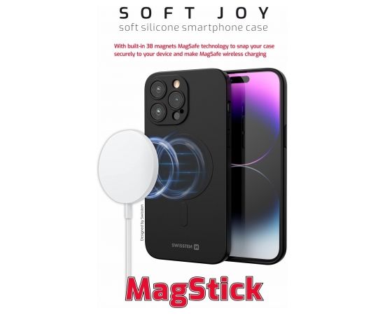 Swissten Soft Joy Magstick Case Aizmugurējais Apvalks Priekš Apple iPhone 14 Pro