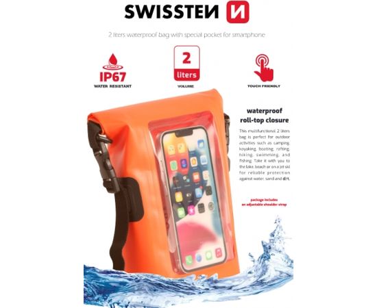 Swissten Waterproof Universal Phone Case Ūdensizturīgs Maks Telefonam  2L