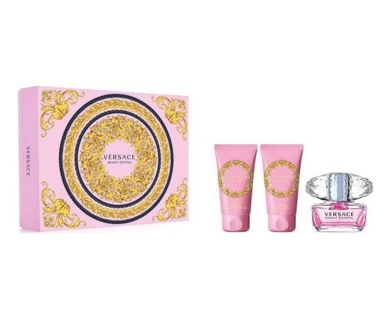 Versace Bright Crystal komplekts sievietēm (50 ml. EDT + 50 ml. ķermeņa losjons + 50 ml. dušas želeja)