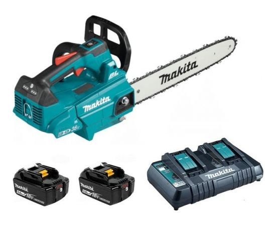 Makita DUC356PT2B Ķēdes zāģis 2x18V 2x5.0Ah akum 35cm sliede