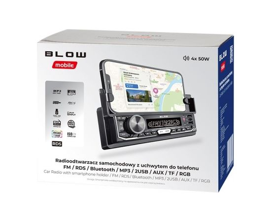 BLOW AVH-8970 radio Car Black RDS MP3/USB/micro SD/BLUETOOTH/UCHWYT SMARTPHONE Auto magnetolas