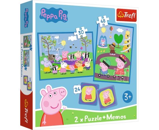 Unknown TREFL PEPPA PIG Puzles komplekts Peppa Pig 30 gab + 48 gab + 24 memo