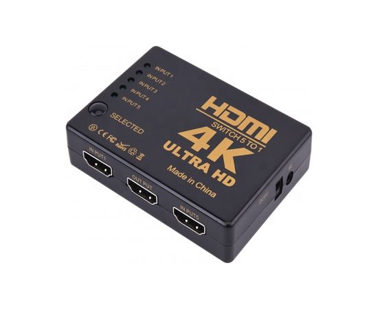 RoGer Высокоскоростной разветвитель HDMI 4K 5 входа HDMI / пульт дистанционного управления / инфракрасный кабель