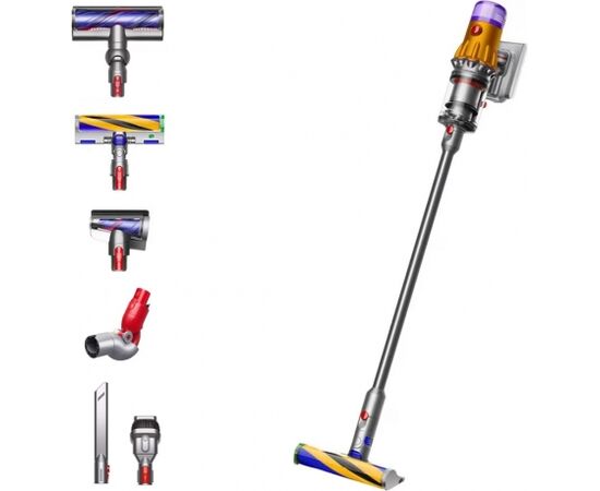 Dyson V12 Detect Slim Absolute handheld vacuum Nickel, Yellow Bagless