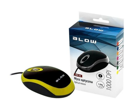 Optical mouse BLOW MP-20 USB yellow