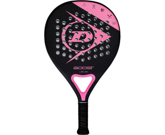 Padel tennis racket Dunlop BOOST LITE 2.0 350g Round SOFT-EVA  professional(woman) black/pink