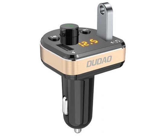 Car charger Dudao R2Pro, 3-in-1, 2x USB, transmitter FM Bluetooth (black)