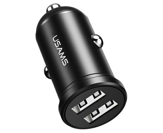 USAMS Ład. sam. 2xUSB 2,4A Mini czarny|black CC114TC01 (US-CC114)