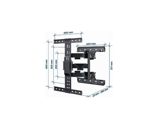 Sienas stiprinājums televizoram Gembird Full-motion TV Wall Mount