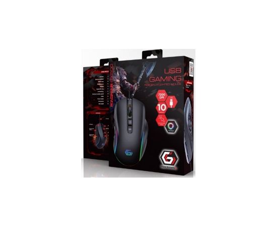 Datorpele Gembird USB Gaming RGB Backlighted Mouse Black