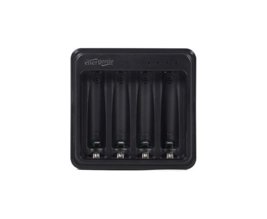 Bateriju lādētājs Gembird USB 4-slot for AA/ AAA Black