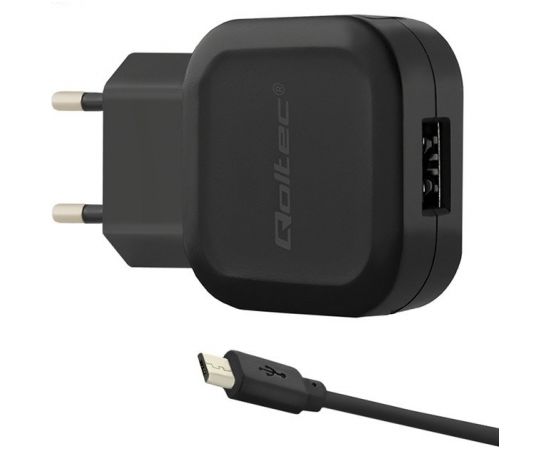 Qoltec 50195 Charger 12W | 5V | 2.4A | USB + Micro USB cable