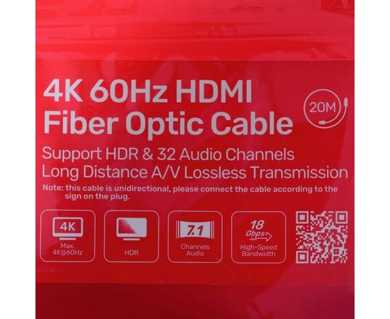UNITEK OPTIC HDMI CABLE HDMI 2.0 AOC 4K 60HZ 20M